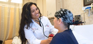 A doctor with her patient